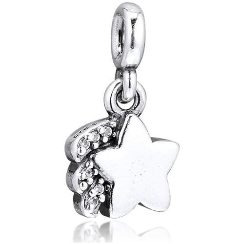 Fits Me Style Bracelets Small Shooting Star Dangle Charm Beads for Jewelry Making Genuine 925 Sterling Silver Charms Bead Kralen