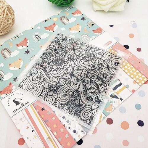 10x10cm Flowers Ribbon Clear Stamps Transparent Seal Silicone Seal TPR Christmas Wedding Roller Stamps DIY Scrapbook Album Card