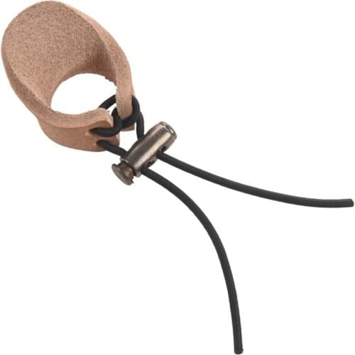 Thicken Cow Leather Thumb Finger Tip Protector Guard Ring Tab Leather Hunting Practice Archery Pull Bow Glove New