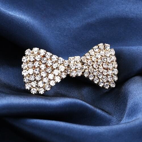 1PC Crystal Rhinestone Bowknot Barrette Hair Clip Clam Headwear Hairpin Women Girls Hair Barrettes Hair Styling Tool Accessories