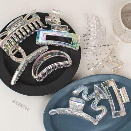 1pc Korean Solid Big Hair Claws Elegant Frosted Acrylic Hair Clips Hairpins Barrette Headwear For Women Girls Hair Accessories