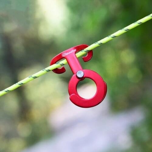 1pc Only Outdoor Aluminum Alloy Camping Wind Rope Tent 0 Type Buckle Multifunctional Hanging Hook Tent Accessories