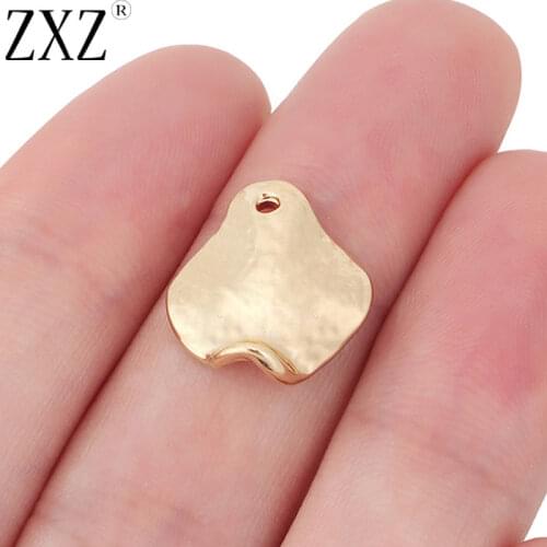 ZXZ 10pcs Gold Tone Personality Irregular Charms Pendants Beads for Earring Jewelry Making Findings