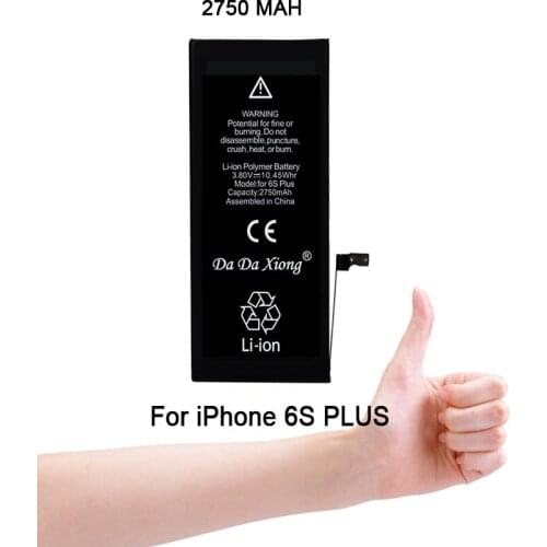 100pcs/lot Original Da Da Xiong Battery For Apple iPhone 6S PLUS 2750mAh Real Capacity Replacement Batteries