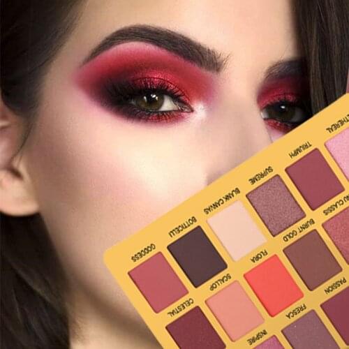 18colors eyeshadow palette waterproof matte glitter eyeshadow lasting 3D pigment metallic eyeshadow make up palette