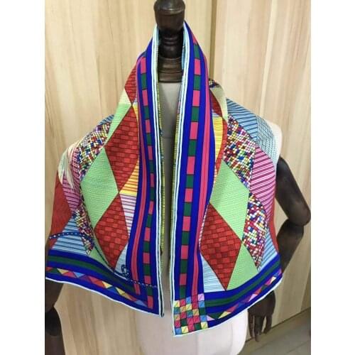 2021 New Arrival Fashion Elegant 100% silk scarf 90*90 cm square shawl twill wrap for women lady girl