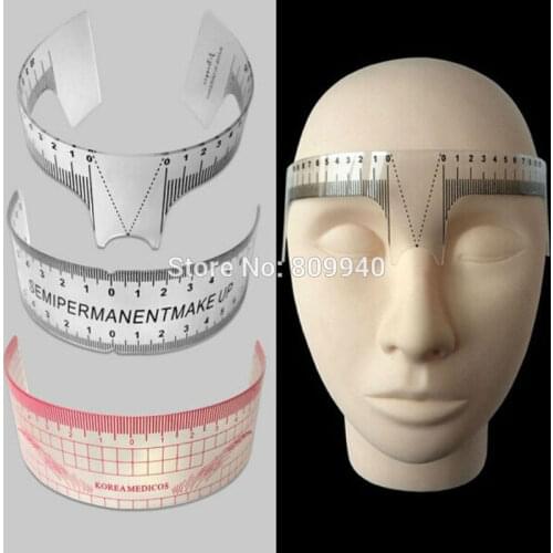 30pcs/lot Eyebrows Stencil Tattoo Starter Eyebrow Ruler Tool Template Eye Permanent Makeup Model 3 type