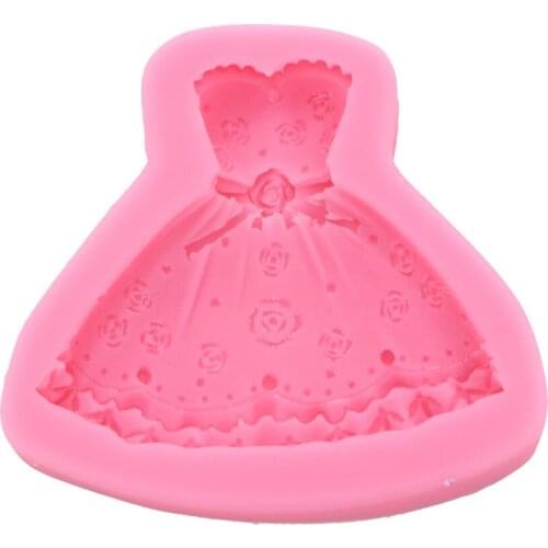 NPC Skirt 3D Silicone Mold For Cake Decoration Fondant Gum Paste Mould Cake Decorating Tools Sugar Paste Dress Molds