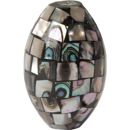 5pcs Natural Paua Abalone Mosaic Oval Shell Jewelry Making Loose Beads