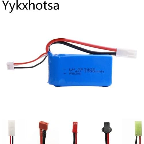 7.4V 1500mAh Lipo battery For FT009 RC Boat speedboat 12428 Lipo battery 7.4 V high capacity battery 903462 JST SM T EL-2P PLUG