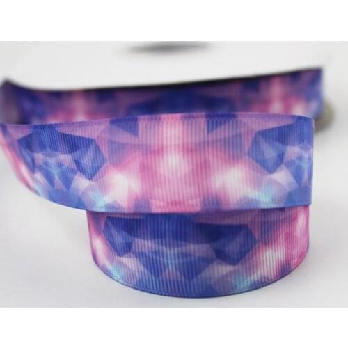 9mm/16mm/22mm/25mm/38mm/75mm Magic diamond print grosgrain ribbon 10/25/50yards DIY gift wrap sewing wedding decor ribbon