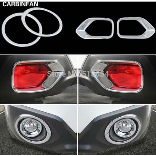 ACCESSORIES CHROME FRONT REAR FOG LIGHT LAMP COVER TRIM REFLECTOR GARNISH FOGLIGHT 4PCS/SET FOR 2014 2015 2016 SUBARU OUTBACK
