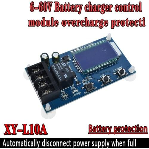 6-60V 10A Automatic Lead-acid Solar Storage Battery Charge Controller Module Protection charger Time Switch Battery Capacity