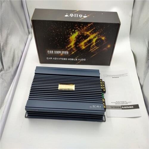 Free Shipping 1 Set EC-80.4 Car Audio Earclear Speaker Power Car Amplifier AMP RMS 4 Channels Black Made In Germany