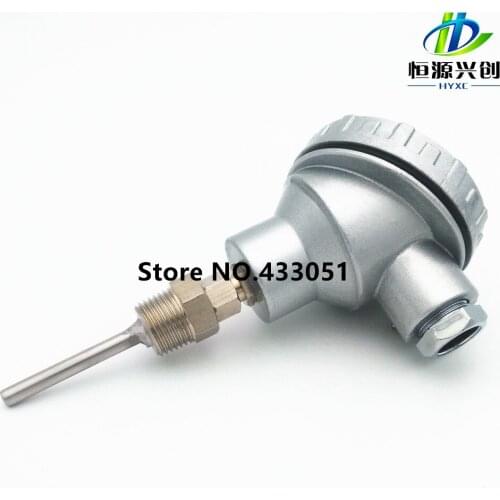 Free shipping ,RTD(resistance temperature detect)with head Pt100 Probe Sensor PT1/2'' 50mm