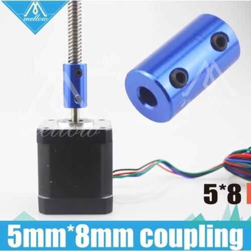 Clamp Type More Firmly 3D Printer accessories Blue Aluminum 5*8 Coupling Z Axis Connector Two Size Shafts Together DIY