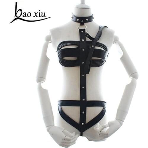 Big Sale! Fashion Handmade Leather Harness Punk Gothic Body Bondage Cage Shoulder Wraped Waist Straps Suclpting Belt