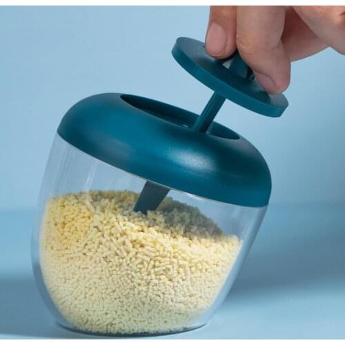 Household Kitchen Tool Seasoning Bottle Salt Storage Box Spice Jar with Spoon Condiment Storage Containers Kitchen Supply