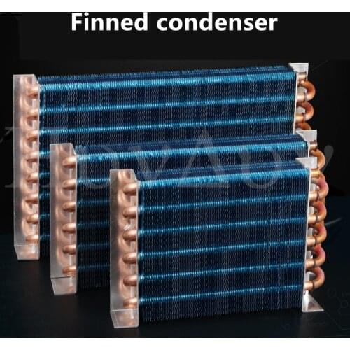Air-cooled copper tube condenser refrigerator chiller water air conditioner water-cooled radiator evaporator