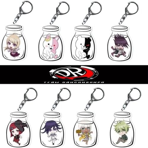 Danganronpa High Quality KeyChains Two-sided Keychain Anime Cute for Purse Bag Car Cosplay Acrylic Pendant Jewelry Key Ring