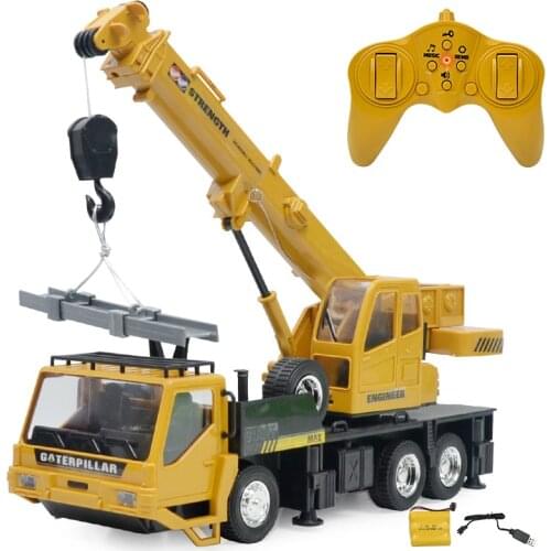 RC Crane Truck Construction vehicle toy Simulation Engineering Vehicle With Lighting Music Crane Truck RC Car Toys for Children