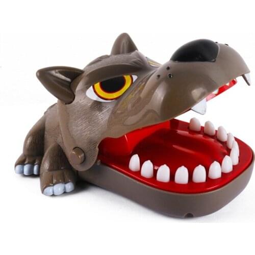 Grey Wolf Parent-Child Interactive Bite Finger Party Game Gift Novel and Interesting Children Family Hoax Desktop Challenge Toy
