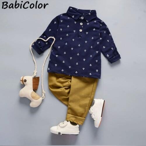 Baby boys clothing sets spring toddler fashion cotton shirts+pants 2pcs wedding suits for boys infant fashion gentleman autumn