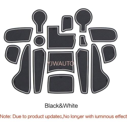 Door Slot Mat for Hyundai SOLARIS 2015 Gate Groove Cushion Car Door Rubber Cup Holder Mats Anti-slip Carpets Position