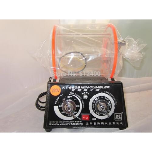 Kt6808 220V Jewelry Making Tools Rotary Polishing Machine Rotary Tumbler 3kg Capacity Jewelry Tumbler Polisher Magnetic Polish