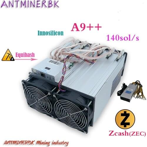 Used Innosilicon A9++ ZMaster 140k sol/s Equihash miner Zcash Mining machine A9