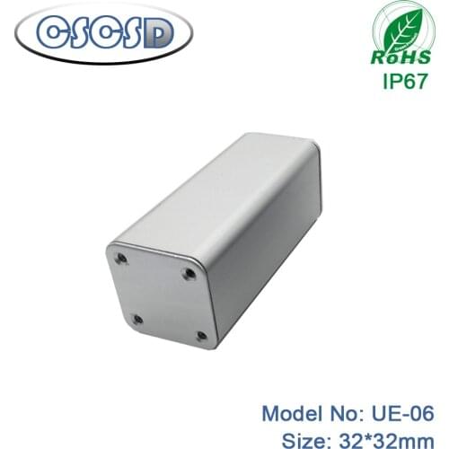 Metal enclosure electrical aluminum junction box extruded aluminium box pcb amplifier enclosure by CSCSD 1pcs 32*32*80/100mm
