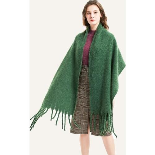 Fashion Cashmere Women Plaid Scarf Winter Warm Shawl and Wrap Bandana Pashmina Long Tassel Thick Blanket Female Foulard Mujer