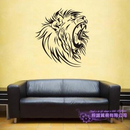 Lion Wall Sticker Leon Decal Posters Vinyl Wall Art Decals Decor Mural Wild Animal Sticker lion Car Sticker