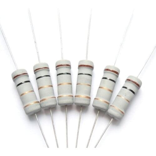2W 1 1.2 1.5 1.8 2 2.2 2.4 2.7 3 3.3 3.6 3.9 4.3 4.7 5.1 5.6 6.2 6.8 7.5 Ohm Resistance Original New Metal Oxide Film Resistor