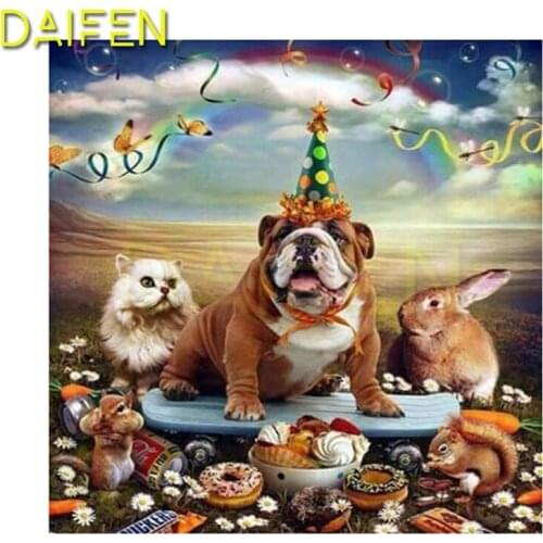 Full Round Diamond painting Cross stitch cake squirrel Full Square Diamond embroidery Rabbit dog cat 5DDIY Diamond mosaic monkey