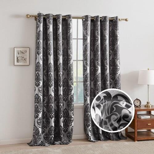Polyester Curtain Jacquard Fabric Yarn Home Decoration Modern Simple Shading Hoop Bedroom Curtains Window Childrens Rods Roller