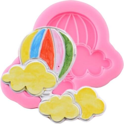 Hot Air Balloons Silicone Mold DIY Party Chocolate Fondant Molds Cupcake Topper Cake Decorating Tools Polymer Clay Candy Moulds