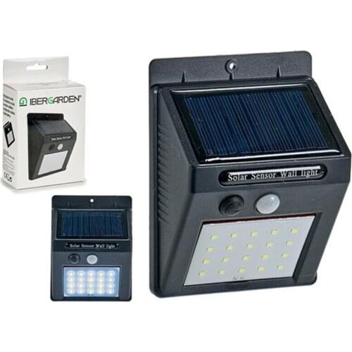 Solar Lamp Black Crystal Plastic (9,5 x 12,5 x 4,5 cm)