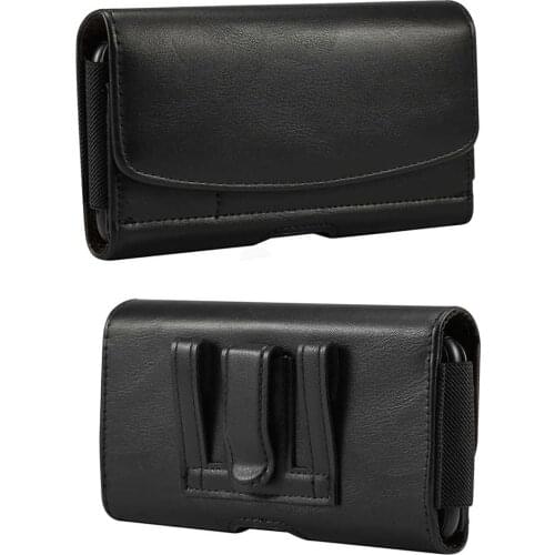 Universal Phone Cover Belt Clip Holster Leather flip Pouch Case for iphone Samsung Huawei Xiaomi 4.0-6.9 Inch Mobile Phone Bag