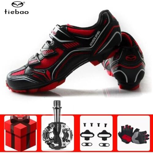 Tiebao Cycling Shoes Sapatilha Ciclismo Mtb Spd Pedals Men Women Mountain Bike Self-locking Bicycle Riding Triathlon Shoe