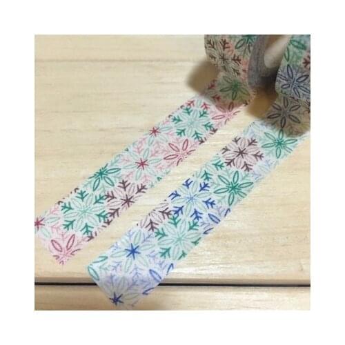 High quality washi paper tape/15mm*10m six leaves flowers masking japan washi tape
