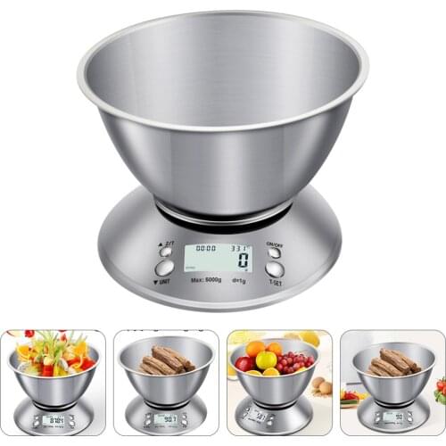 1pc Stainless Steel Food Scale Digital Kitchen Scale Weight Scale kitchen Measuring Tools(Battery)
