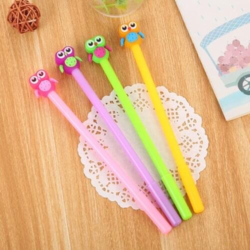 1pcs Jelly Owl Gel Pen0.5mm Cute Pens Student Cartoon Gel Pens Novelty Stationery Kawaii Writing Pen Kawaii School Supplies