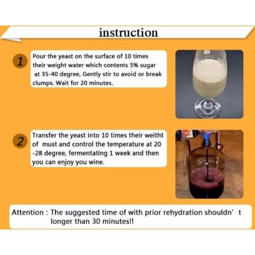 10g Wine Yeast Home Brewing Saccharomyces Cerevisiae fruit wine Yeast