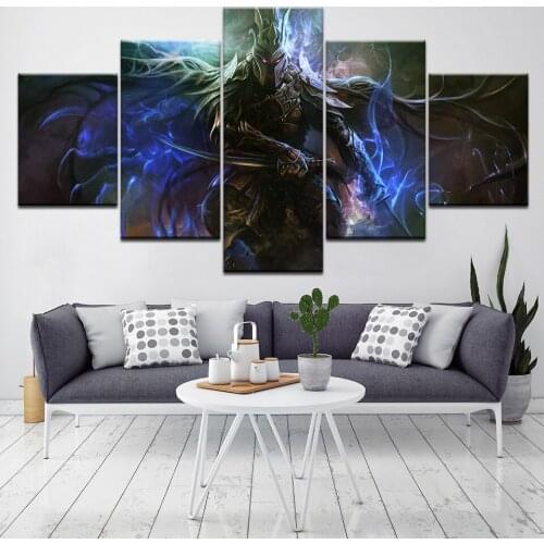 5 Panel fantasy warrior Game Canvas Printed Painting For Living room Wall Art Home Decor HD Picture Artwork Modern Poster