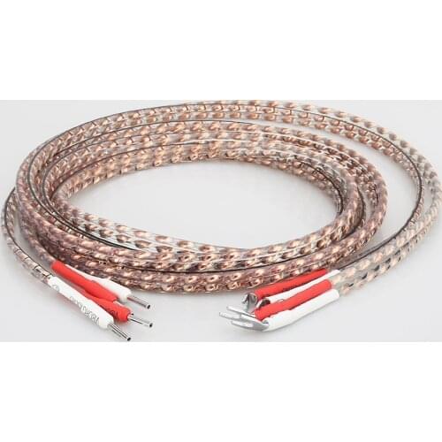 Viborg VS903 HIFI Fidelity speaker cable with pure copper Spade to banana plug audiophile Loudspeaker Cable HIFI