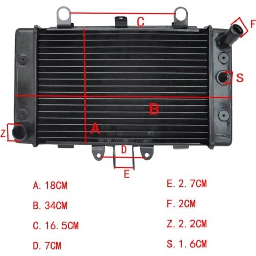 Motorcycle Aluminium Cooling Cooler Radiator Replacement For Honda CB-1 CB400F NC27 1989-1992 CB 400F CB400 F