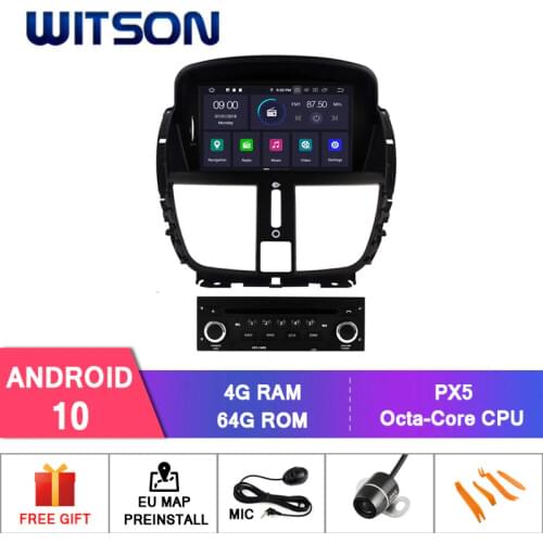 WITSON Android 10 Octa- core (Eight-core) 4G RAM CAR DVD GPS For PEUGEOT 207/207CC 2007-2014 audio car system car audio gps