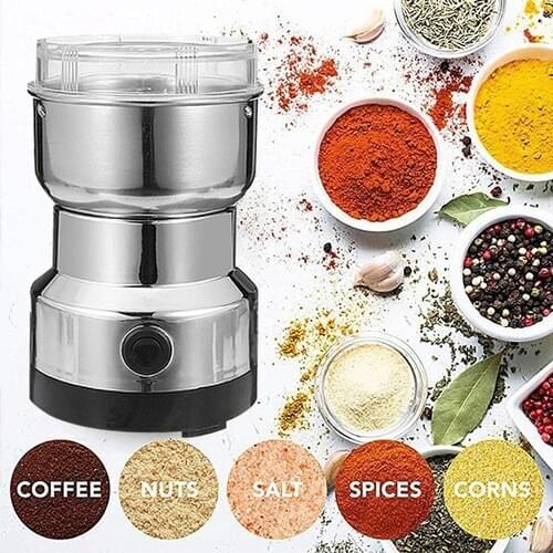 Electric Stainless Steel Coffee Bean Grinder Home Grinding Milling Machine 220V Kitchen Accessories for Nuts Salt Spices Corns