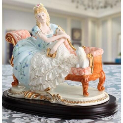 Porcelain Puppet Ceramic Handicraft European Beauty TOUCH MISS Lace Porcelain Porcelain Handicraft European Beauty Wedding